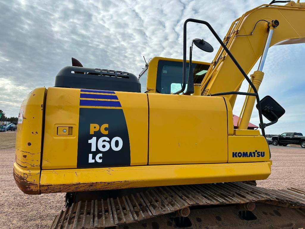 2013 Komatsu PC160LC-8 excavator, cab w/AC, 27 1/2" track pads, 8'5" stick, Komatsu diesel engine,