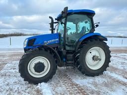 2015 New Holland T6.140 tractor, CHA, MFD, 460/85R38 rear tires, powershift trans, bar axle, 3-hyds,