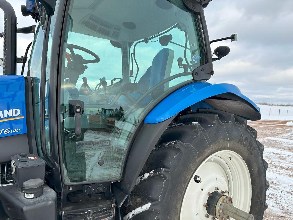 2015 New Holland T6.140 tractor, CHA, MFD, 460/85R38 rear tires, powershift trans, bar axle, 3-hyds,