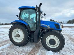 2015 New Holland T6.140 tractor, CHA, MFD, 460/85R38 rear tires, powershift trans, bar axle, 3-hyds,