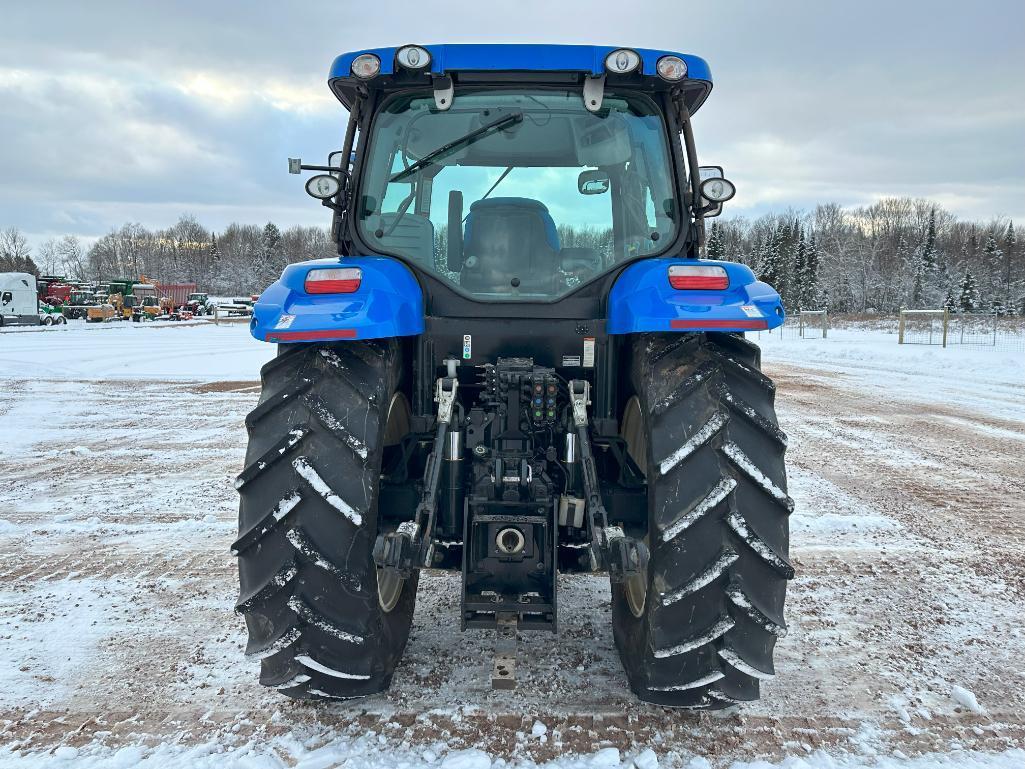 2015 New Holland T6.140 tractor, CHA, MFD, 460/85R38 rear tires, powershift trans, bar axle, 3-hyds,