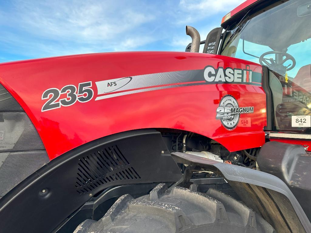 2013 Case IH Magnum 235 tractor, CHA, MFD, 480/80R46 axle duals, 19- spd powershift trans, front