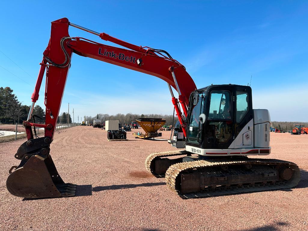 2017 Link Belt 145X3 Spin Ace excavator, cab w/AC, 23 1/2 " track pads, Isuzu diesel engine, 40" &