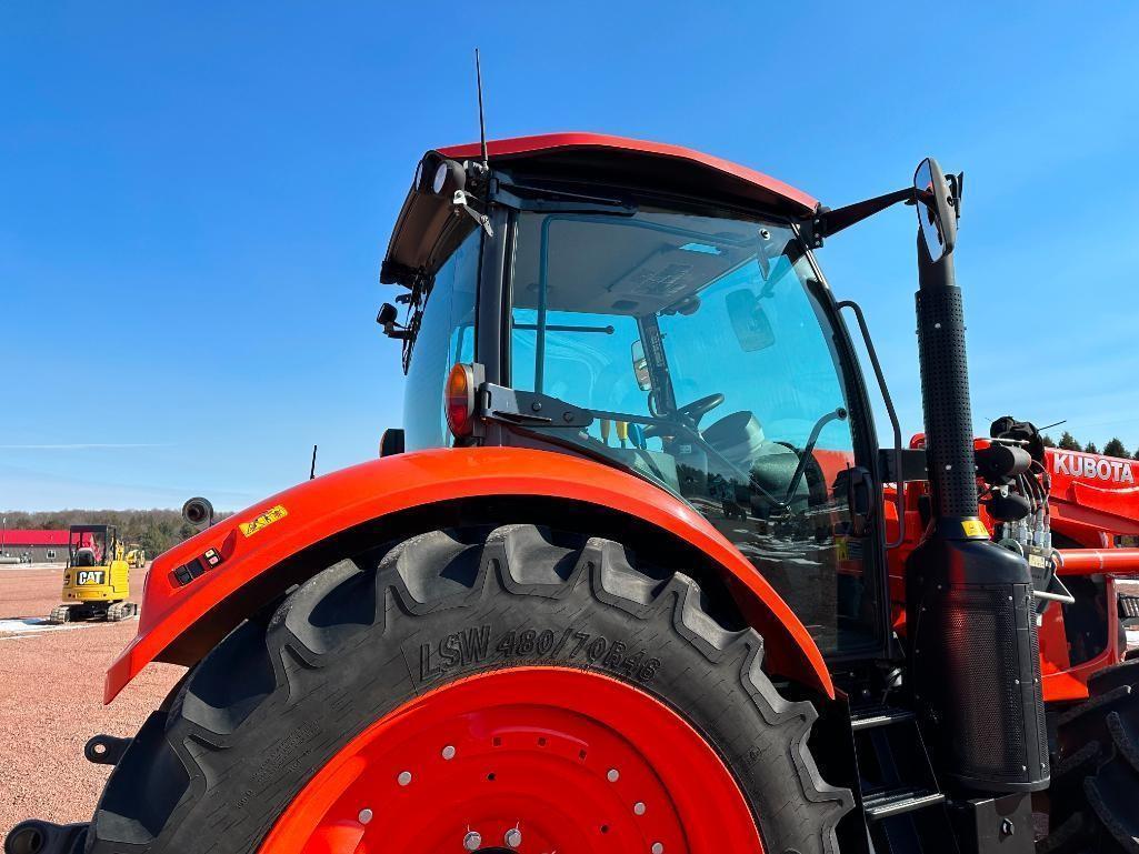 2019 Kubota M7-152 tractor, CHA, MFD, Kubota LM2605 loader, 480/70R46 rear tires, powershift trans,