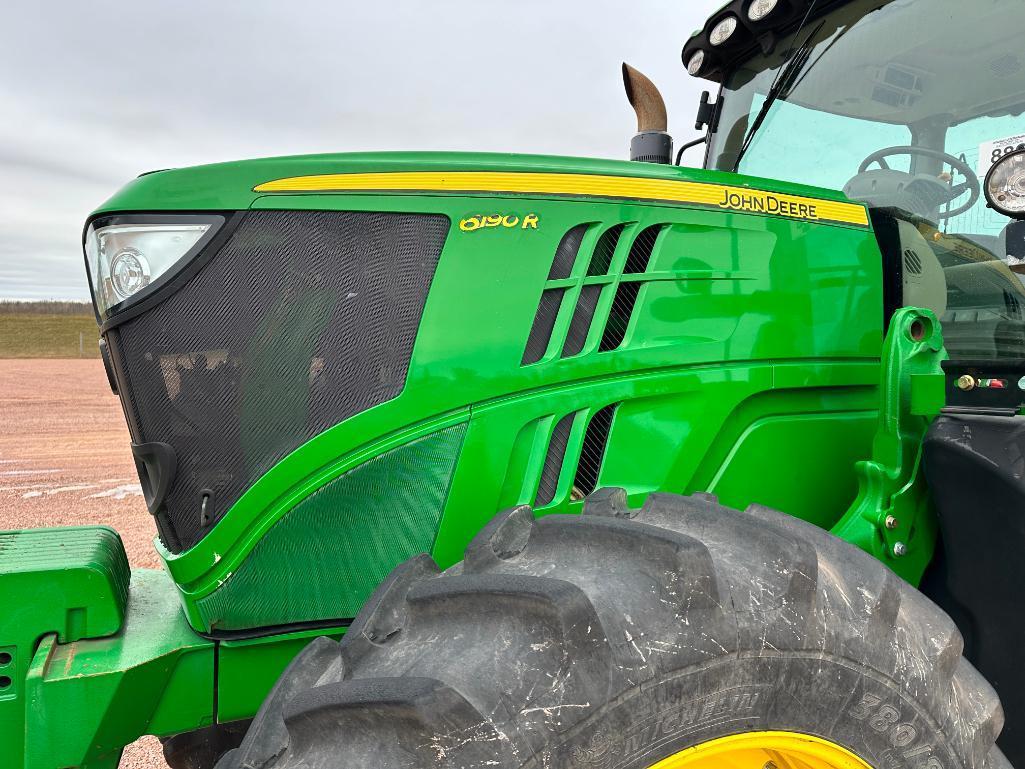 2012 John Deere 6190 R tractor, CHA, MFD, 480/80R46 rear tires, IVT trans, 3-hyds, 540/1000 PTO