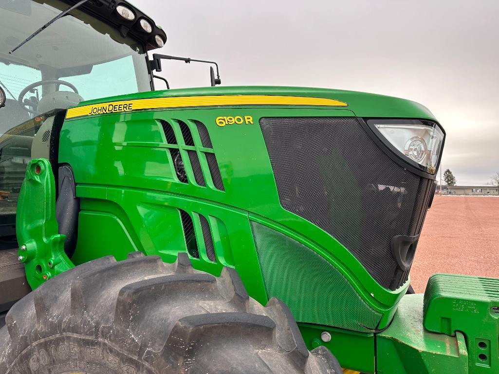 2012 John Deere 6190 R tractor, CHA, MFD, 480/80R46 rear tires, IVT trans, 3-hyds, 540/1000 PTO