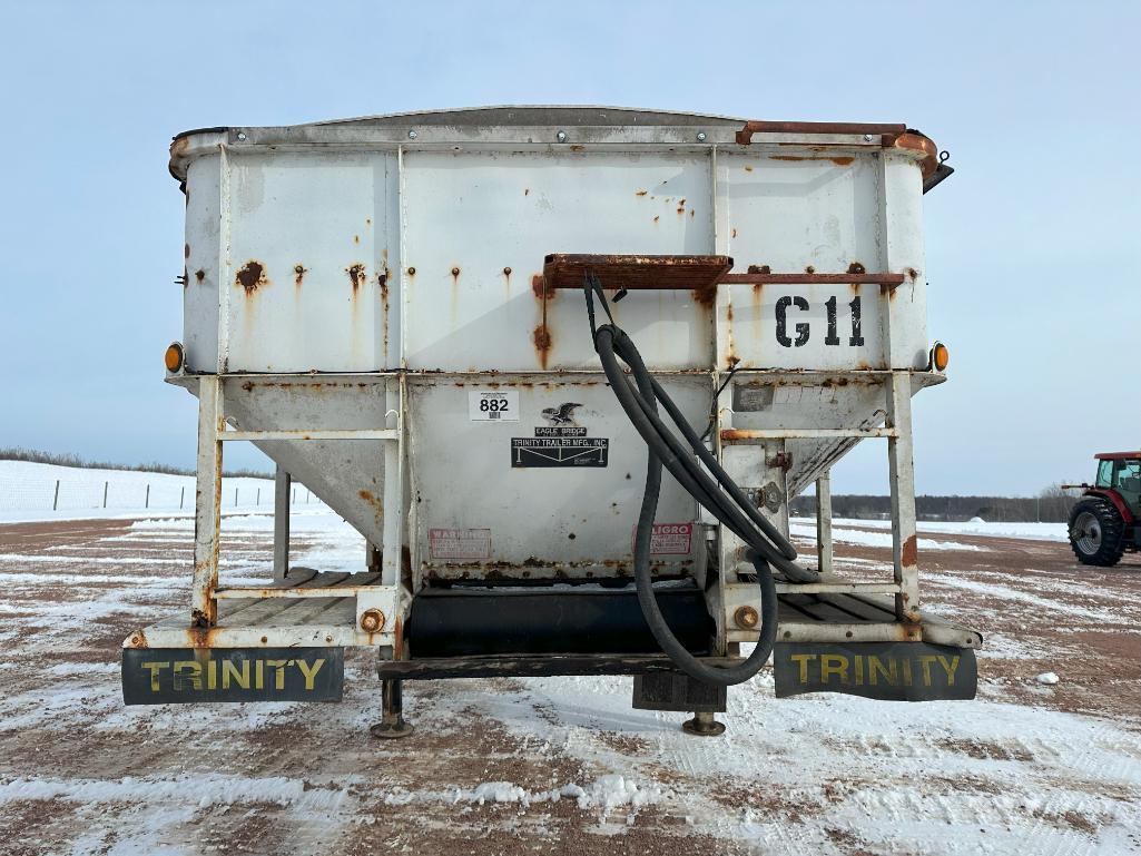 (TITLE) 1999 Trinity Trailer MFG Eagle Bridge 42' belt trailer, tandem axle, 36" rubber flap belt,