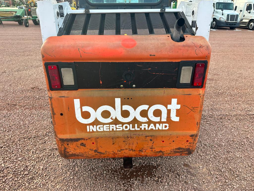 1999 Bobcat 763F skid steer, cab w/heat, high flow aux hyds, 10x16.5 tires, hand & foot controls,