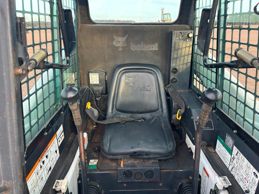 1999 Bobcat 763F skid steer, cab w/heat, high flow aux hyds, 10x16.5 tires, hand & foot controls,