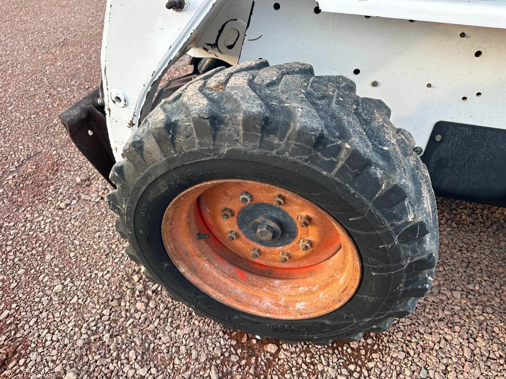 1999 Bobcat 763F skid steer, cab w/heat, high flow aux hyds, 10x16.5 tires, hand & foot controls,