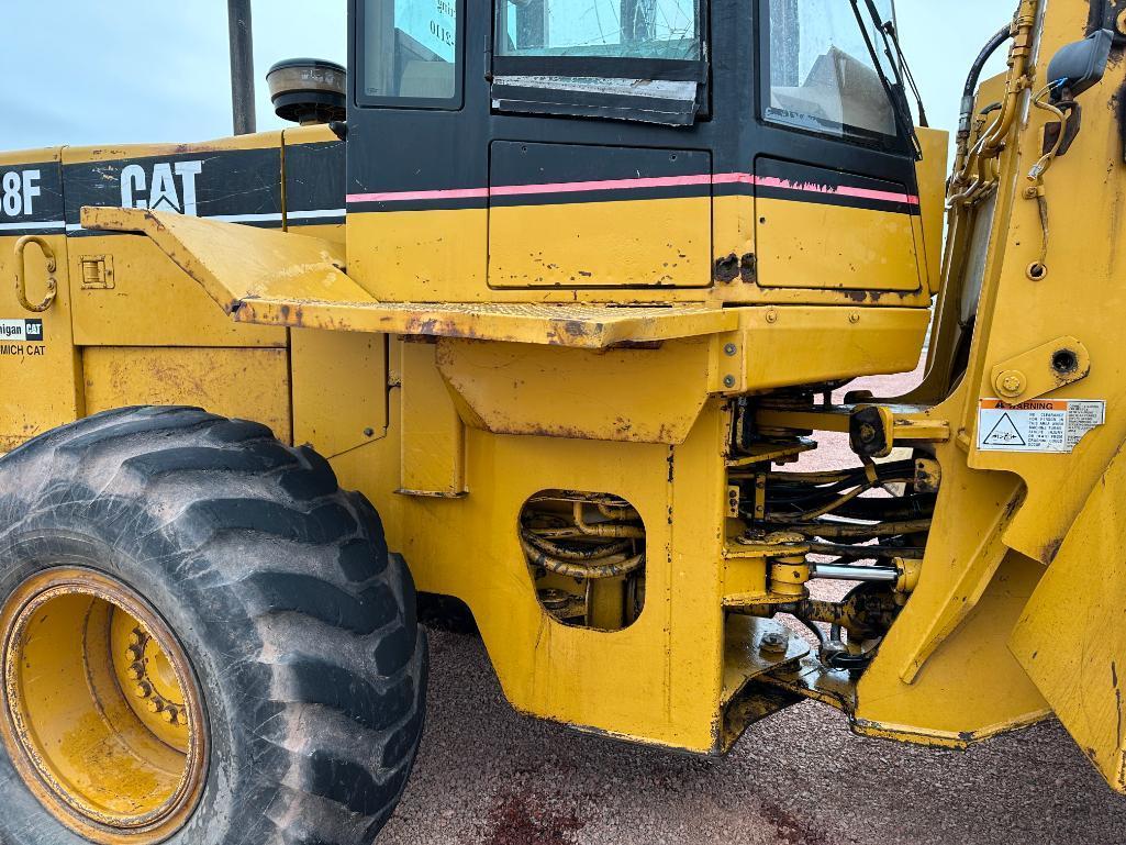 1997 Cat IT38F wheel loader, cab w/heat, 20.5x25 tires, 4-speed powershift trans, quick coupler