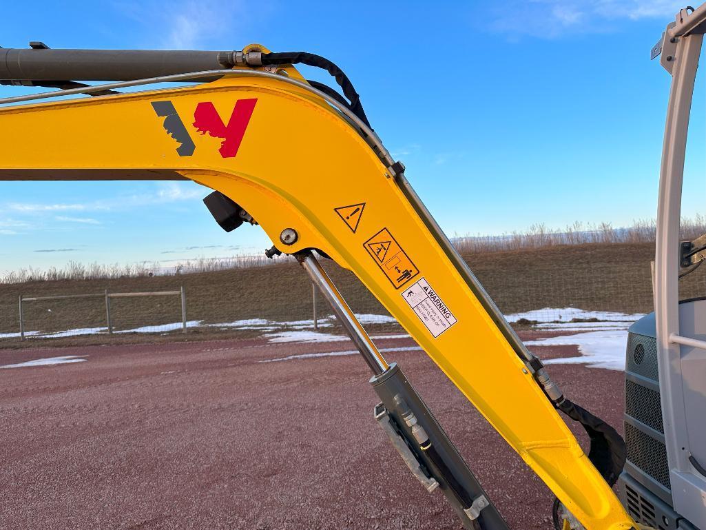 2018 Wacker Neuson EZ36 excavator, OROPS, 12" rubber tracks, 5'4" stick, 24" bucket, pattern
