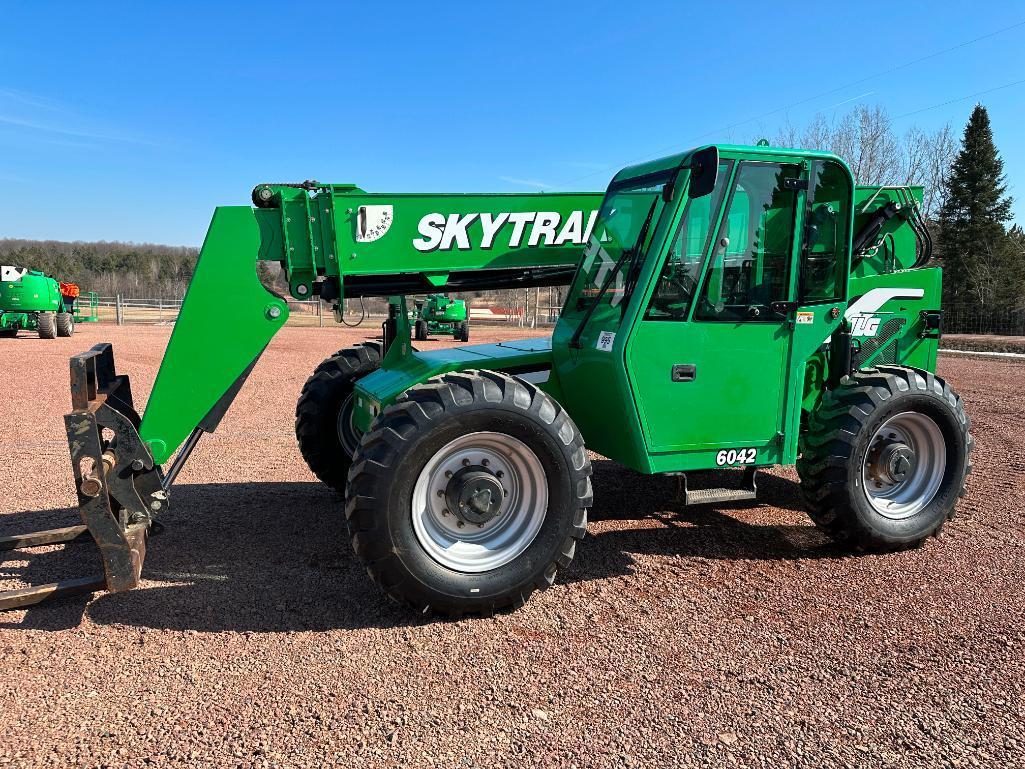 2013 Skytrak 6042 telehandler, cab w/heat, 4x4, 6,000 lb capacity, 42' lift, 4-speed powershift