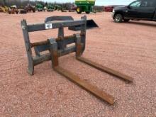 ACS quick coupler wheel loader forks, 60" forks, SN: 56094.