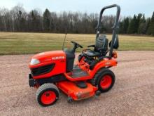 2016 Kubota BX2370 compact tractor, open station, 4x4, hydro trans, belly mower, turf tires, loader