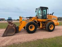 2016 Case 621 F XR Commodity King wheel loader, cab w/AC, 20.5x25 tires, JRB quick coupler bucket,