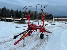 NEW 2022 Massey TD524 4-rotor hay tedder, hyd fold, hyd lift & fold, PTO drive, SN: