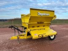 Degelman 2880 Bale King bale processor, 1000 PTO, rear hyd loading fork, SN: BK4983.