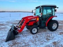 NEW 2021 Massey 1835M compact tractor, cab w/AC, 4x4, Massey FL2611 loader, hydro trans, 1-hyd, R4