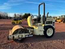 2001 Ingersoll Rand SD-40D smooth drum compactor, OROPS, 54" drum, John Deere diesel engine, 12.4x24