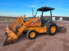 2007 Case 570MXT skip loader, OROPS, 2x4, shuttle trans, 82" front bucket, rear box blade, Cummins