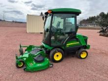 2019 John Deere 1575 front mount lawn mower, cab w/heat & AC, 4x4, hydro trans, 7 Iron Pro 72" deck,