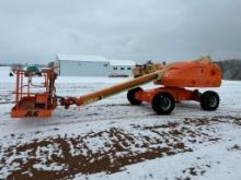 2004 JLG 400S boom lift, Deutz diesel engine, 40' lift, 12x16.5 tires, swivel basket, runs &