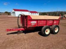 Pronovost P-516 dump trailer, tandem axle, 56"x118" bed, tailgate, hyd lift, tractor hitch, sells no