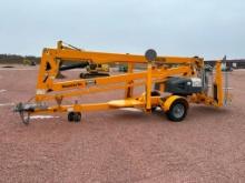 2022 Haulotte 5533A towable boom lift, electric powered, 55' lift, jib, outriggers, ball hitch,