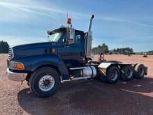 (TITLE) 2004 Sterling tri axle day cab truck tractor, Cat C15 @475 diesel engine, 18-spd trans,