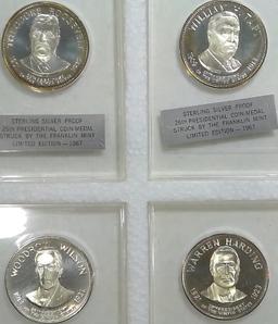 1967 Sterling Silver Proof Presidential Medals