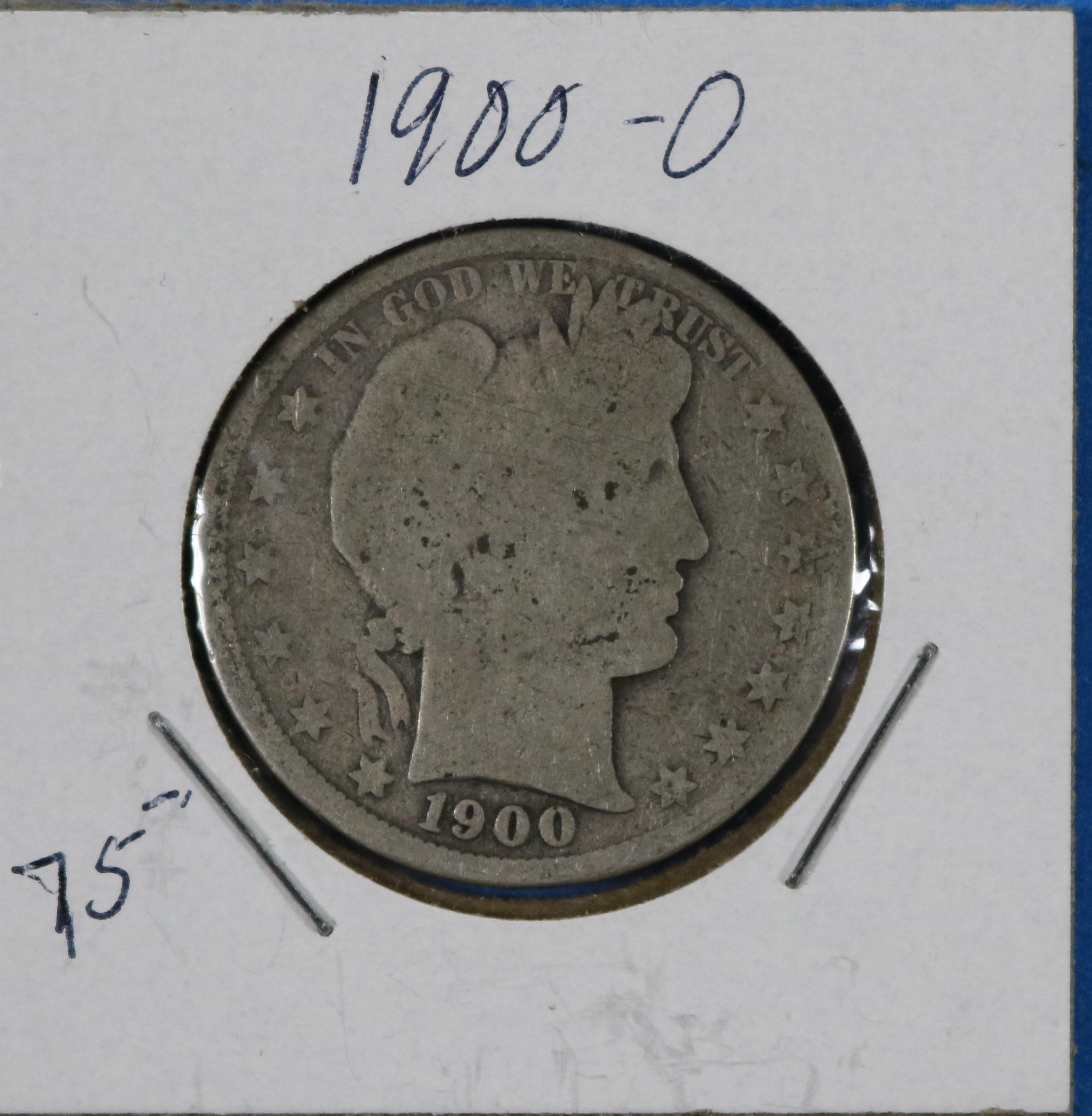 1900-O Barber Half Dollar Silver Coin