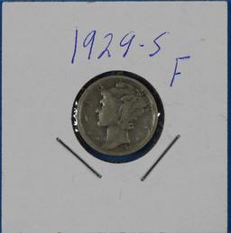 1929-S Silver Mercury Dime