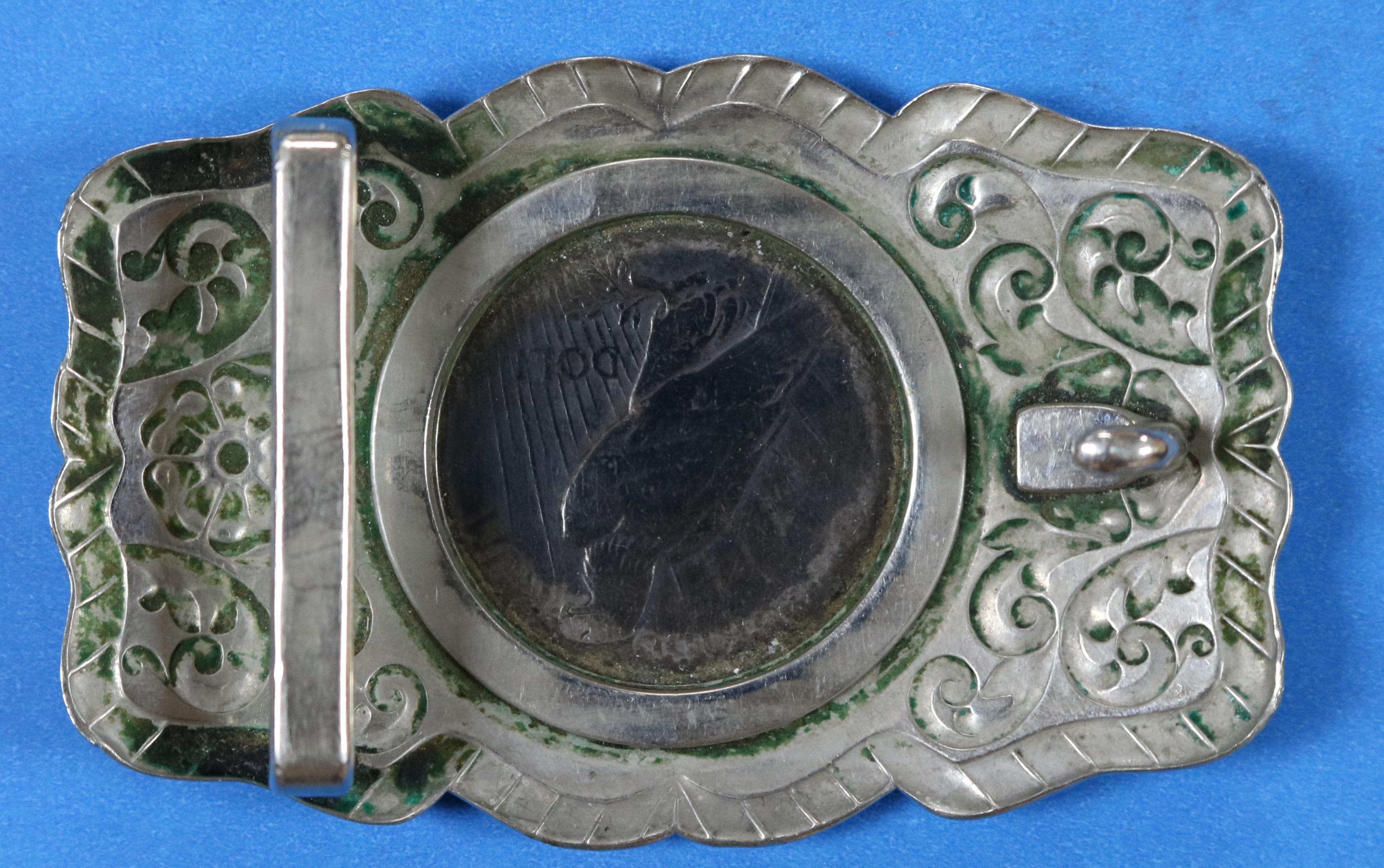 1923 Silver Peace Dollar Belt Buckle