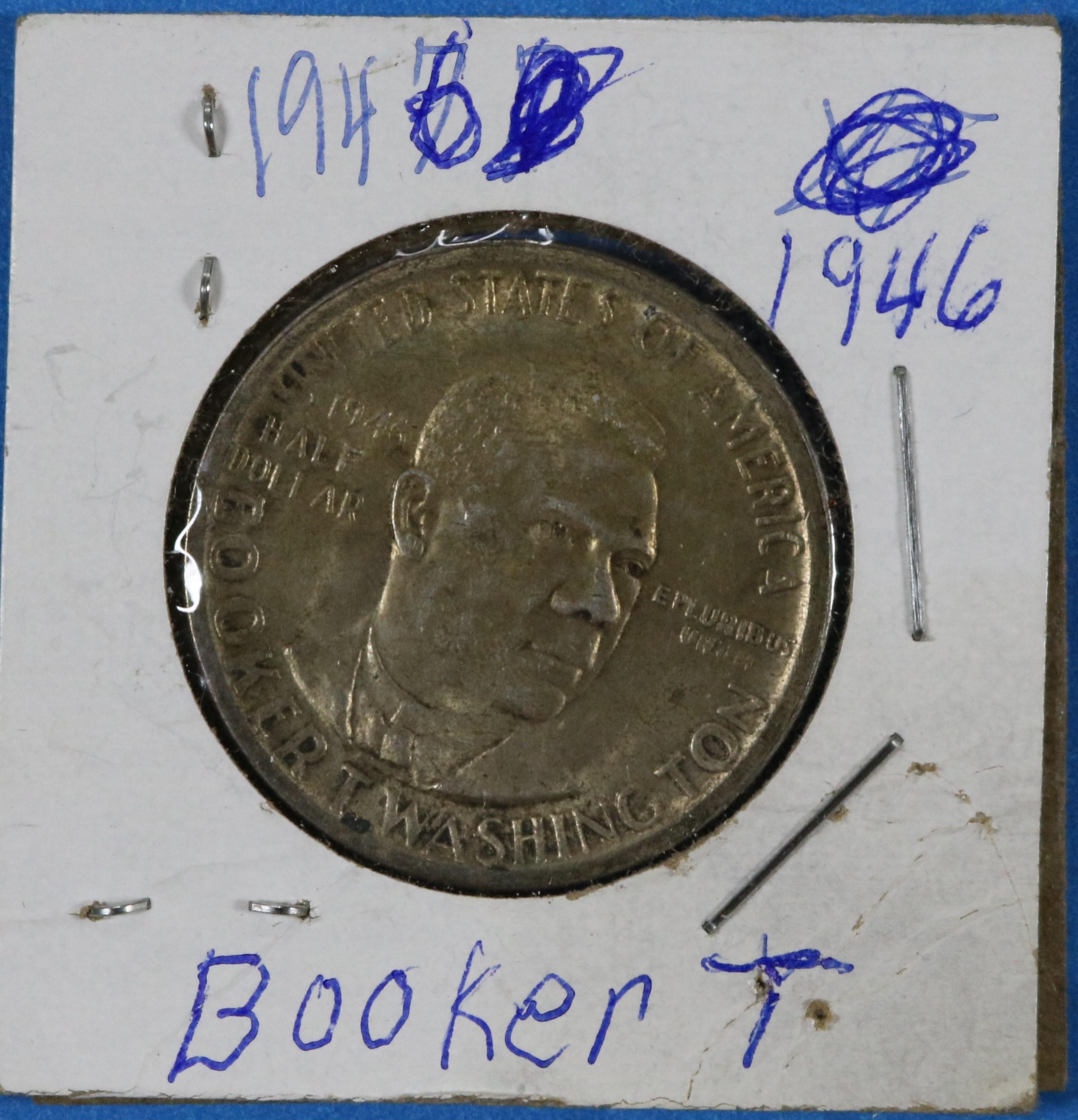 1946 Booker T Washington 1/2 Half Dollar Coin