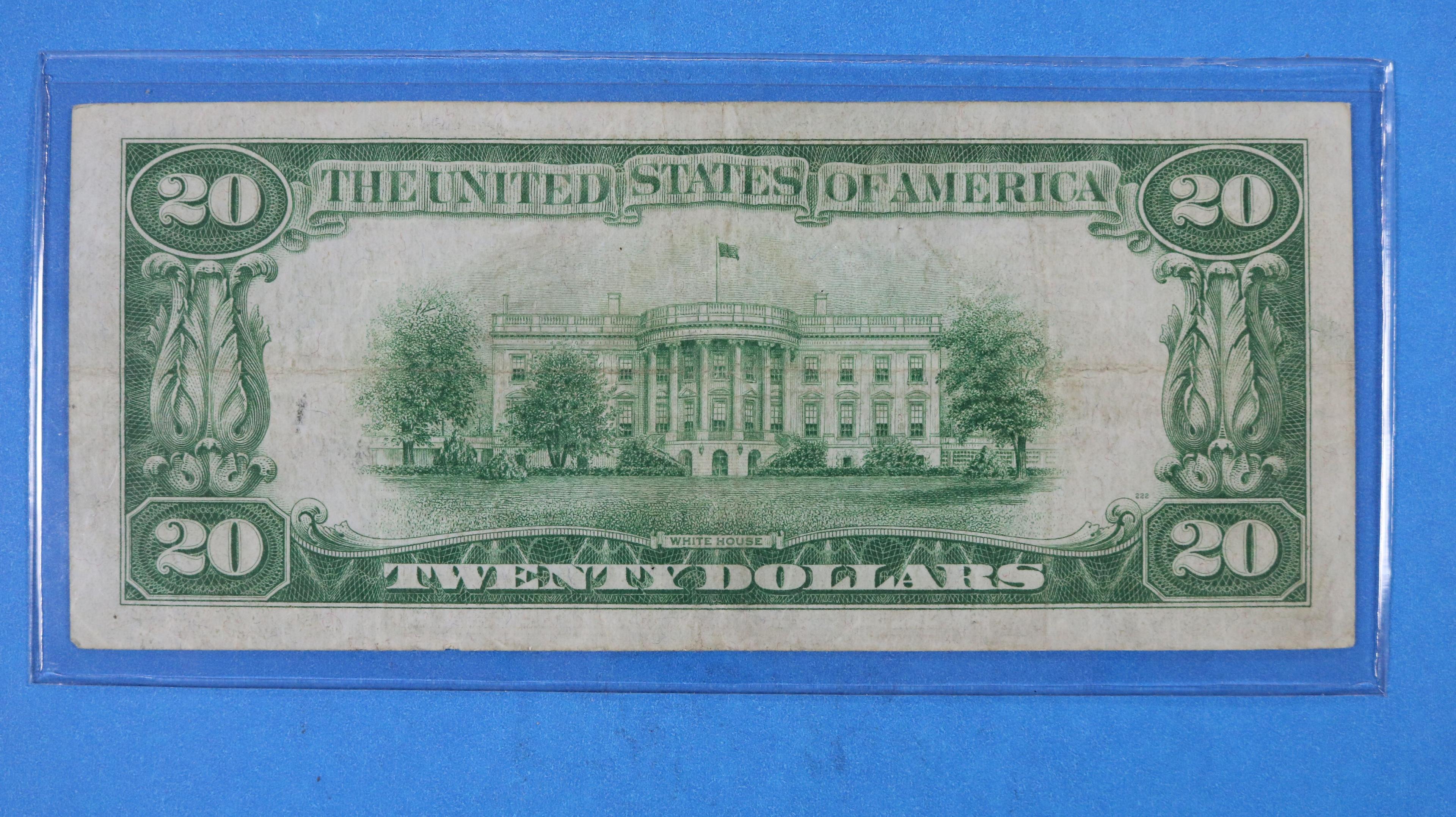 Series of 1934 Twenty Dollar $20 Bill