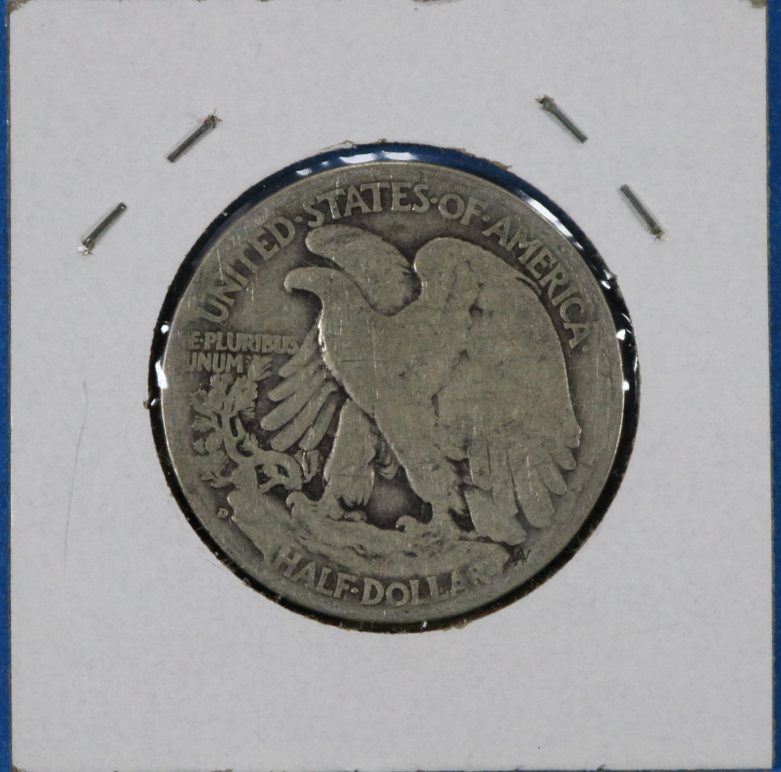 1939-D Walking Liberty Half Dollar Silver Coin