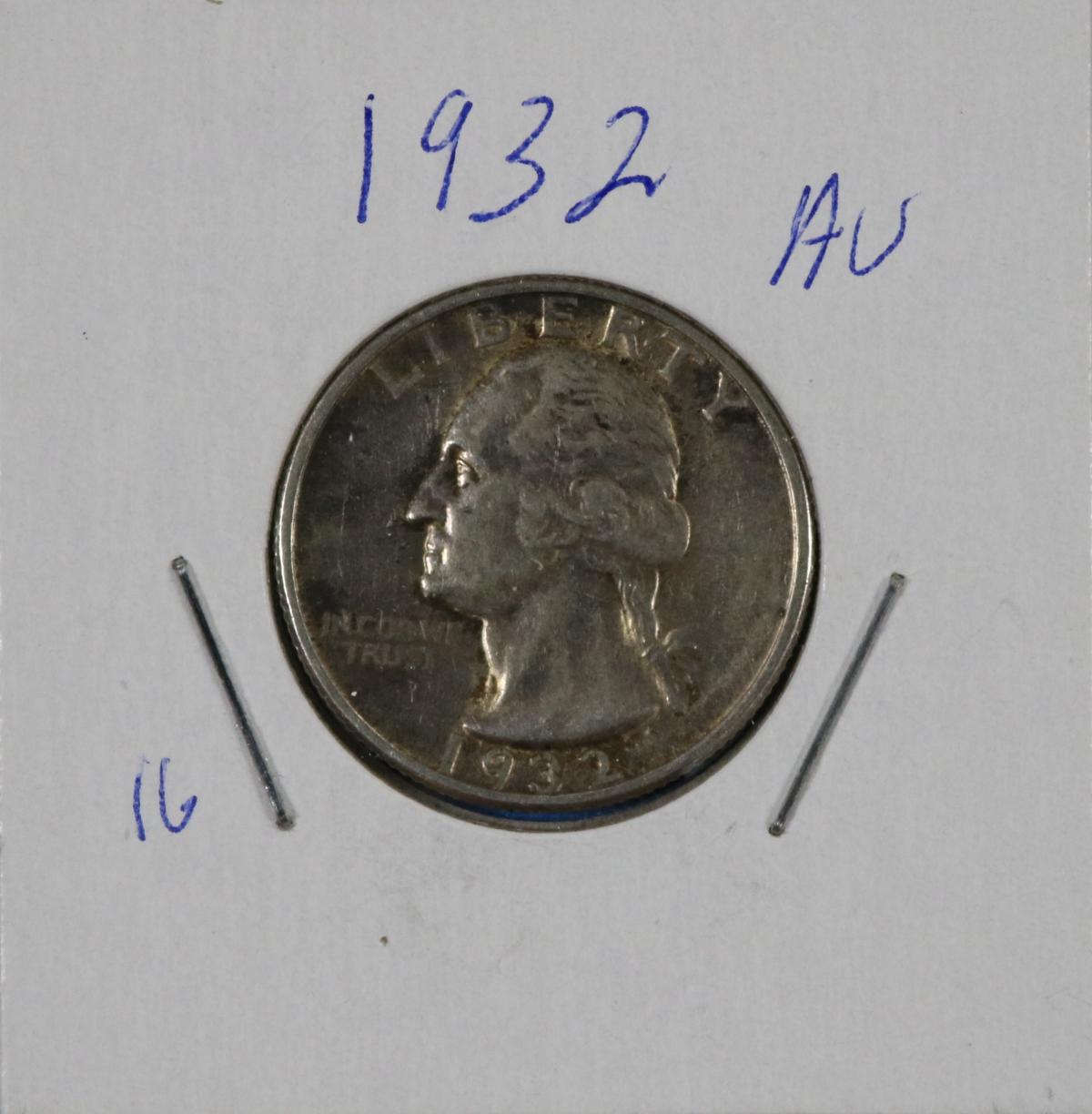 1932 Washington Silver Quarter Dollar Coin