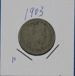 1903 Barber Half Dollar Silver Coin