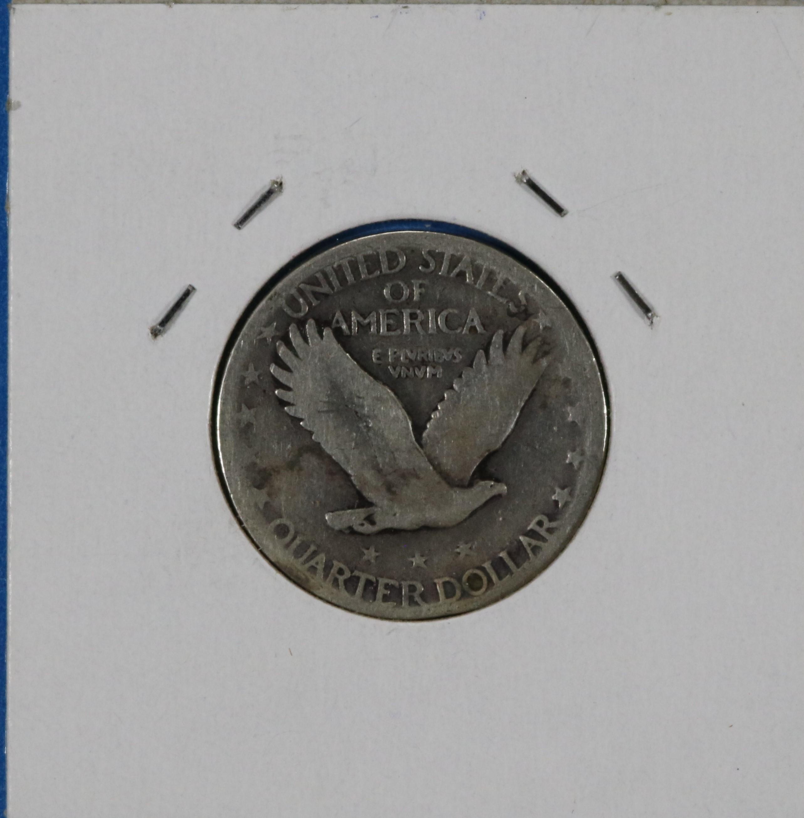 1927 Standing Liberty Silver Quarter Dollar Coin