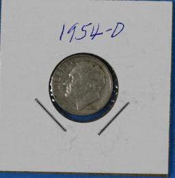 1954-D Roosevelt Silver Dime