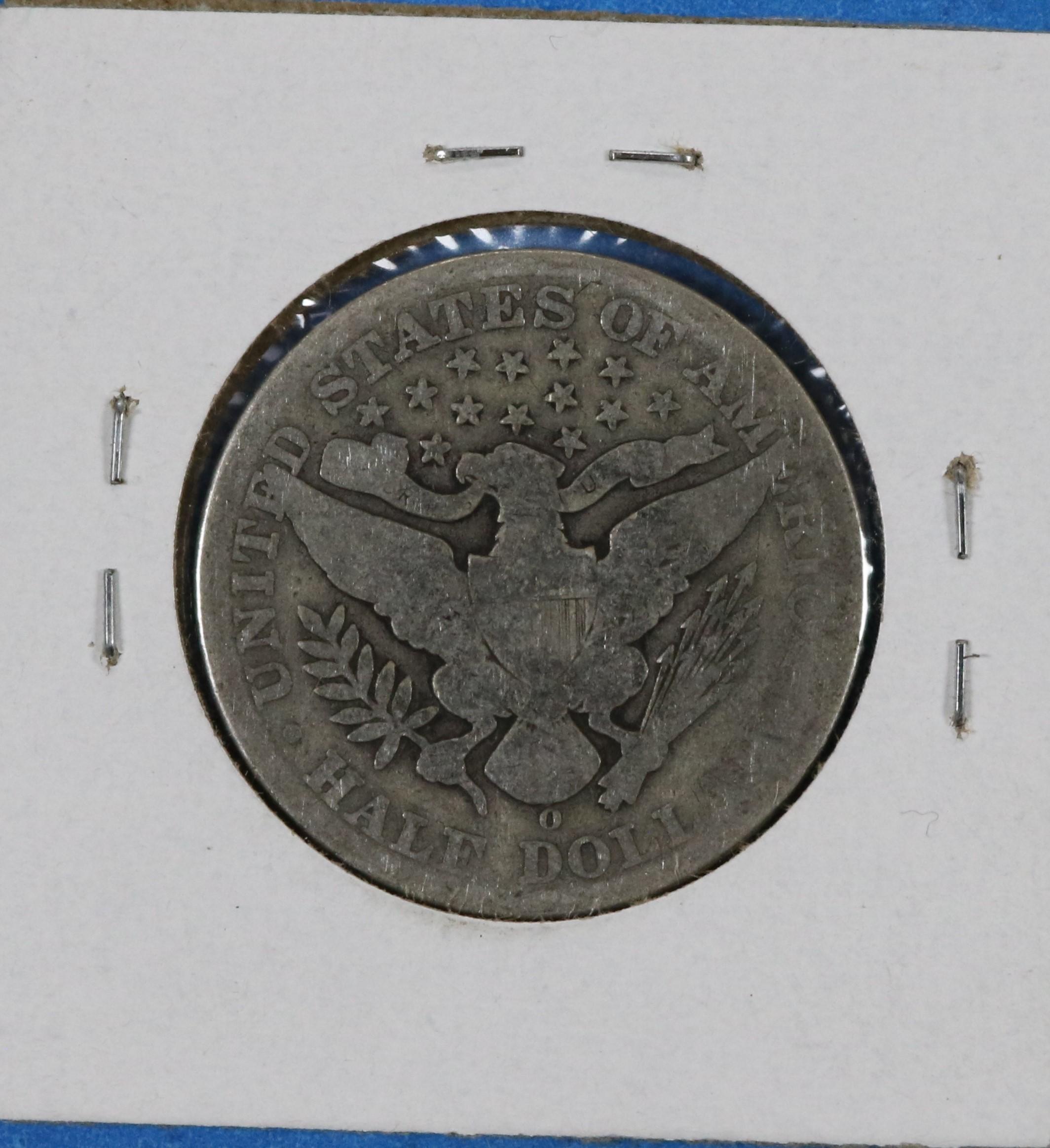 1908-O Barber Half Dollar Silver Coin