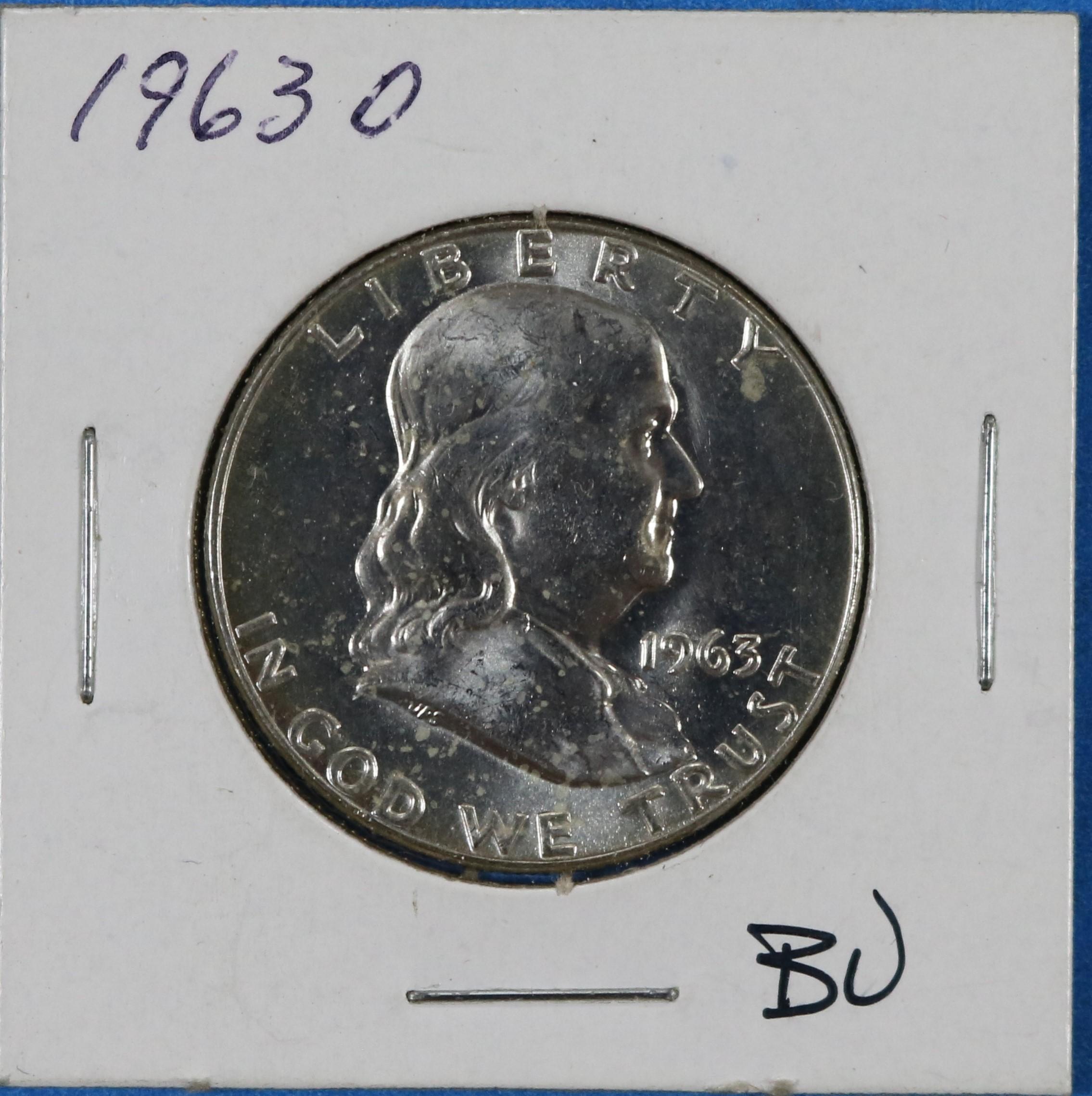 1963 D Franklin Half Silver Dollar