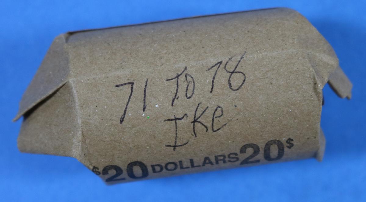 1 Roll of Eisenhower One Dollar Coins - 1971-1978 - 20 Coins