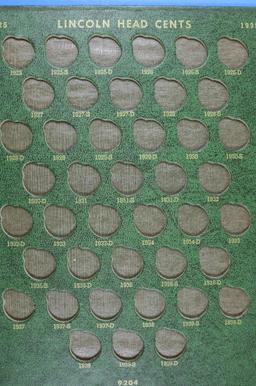 Book Collection of 40 Pennies - 32 Wheat Pennies & 8 Memorial Pennies