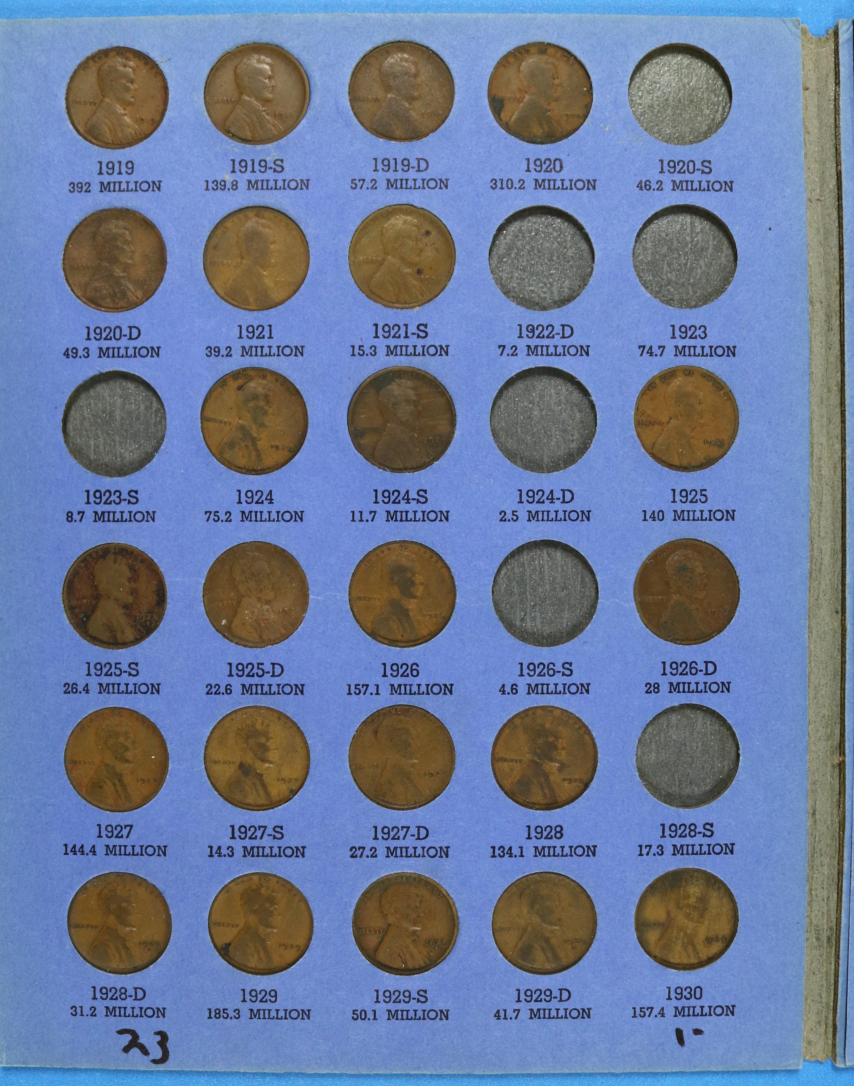 Book of 52 Wheat Penny Lincoln Head Cent Pennies