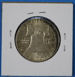 1959 D Franklin Half Silver Dollar