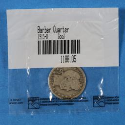 1915 D Barber Quarter