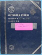 Book Collection Jefferson Nickels 13 total with 1 War Nickel