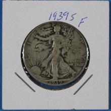 1939 S Walking Liberty Half Dollar Silver Coin